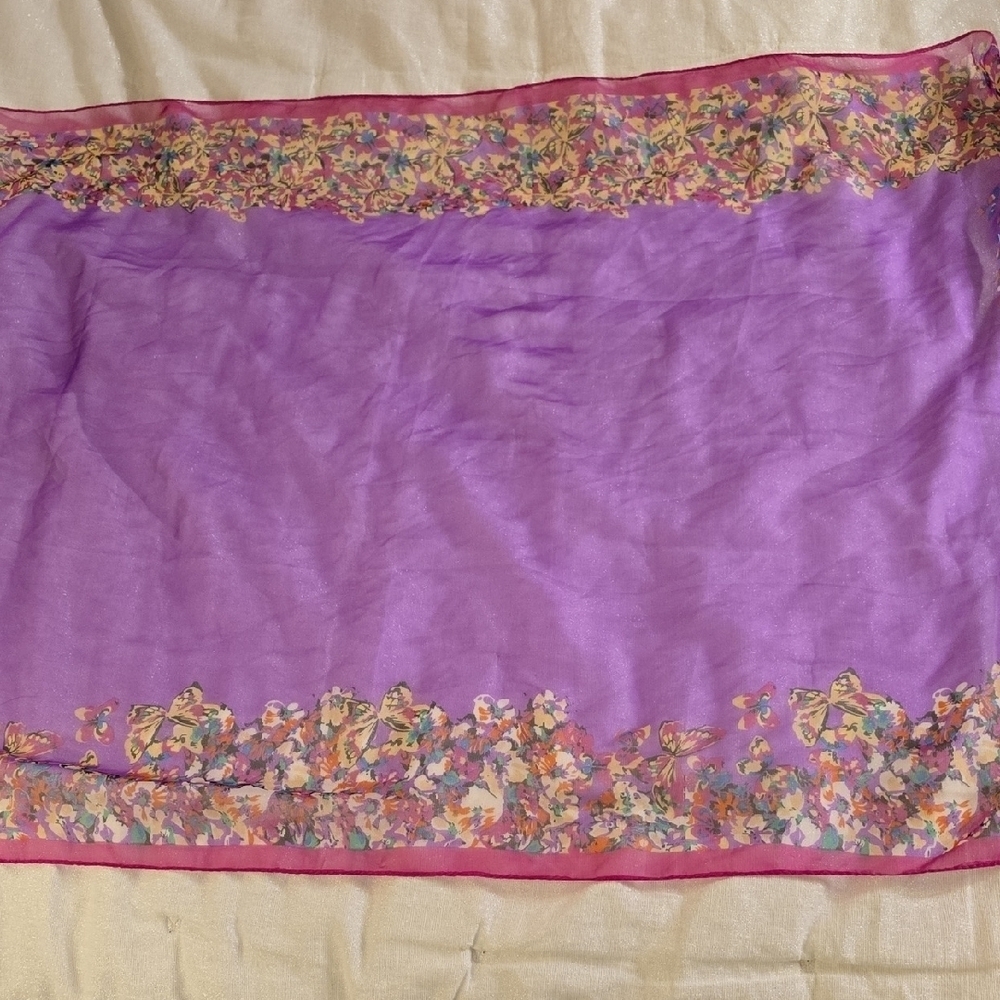 Kenzo Purple Pink Cocktail Scarf - Picture 11 of 12